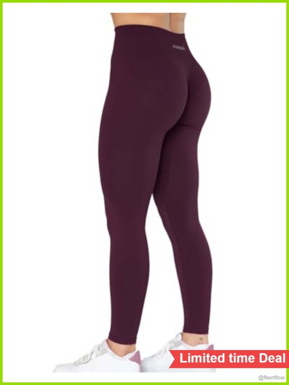 High Waist Seamless Scrunch Workout Leggings 7/8 Ankle Tummy Control